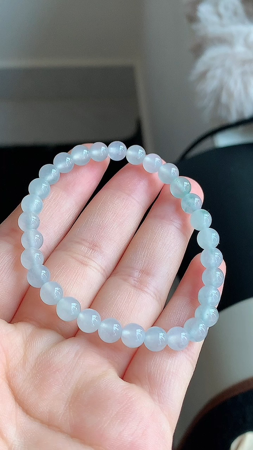 ️天然翡翠，冰透手串 尺寸6 ww515