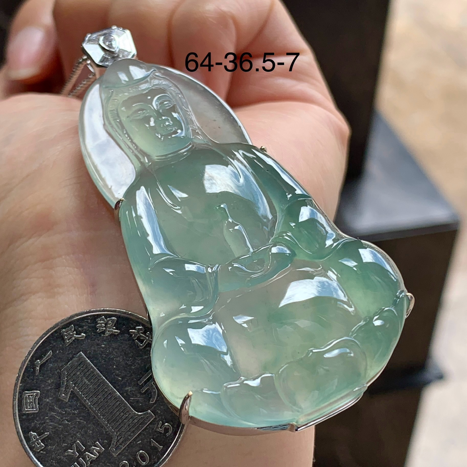 金钻镶嵌冰晴观音^_^正装厚实