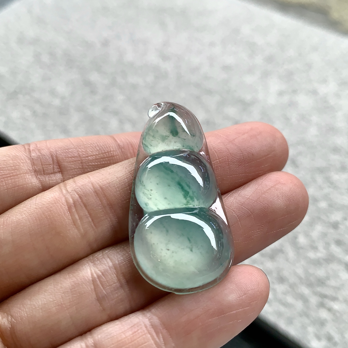 ️ 飘绿福豆，水足细腻莹润 尺寸39.7×19.7×6.7
