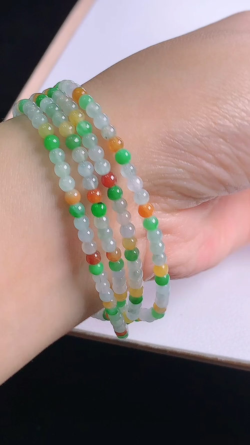 ️多彩项链，，尺寸:3.4-3.4mm 12