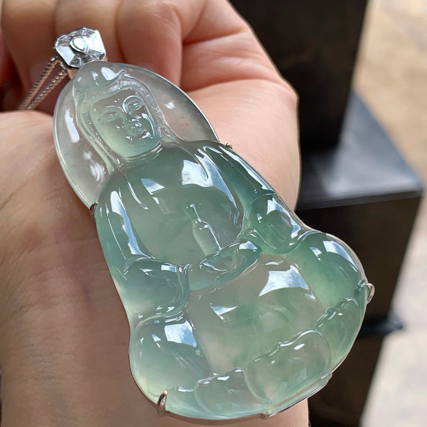 金钻镶嵌冰晴观音^_^正装厚实