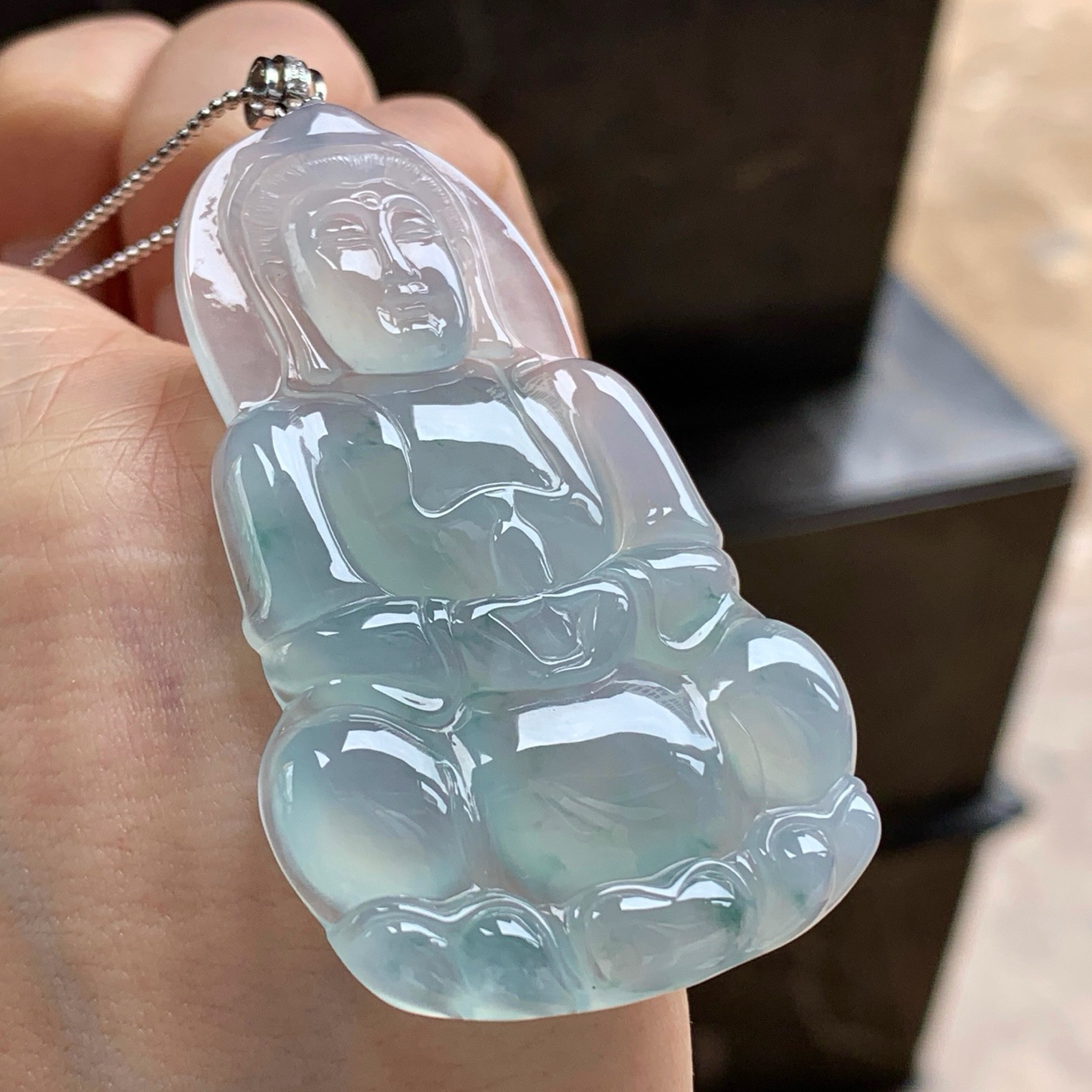 金扣蓝花观音^_^冰透