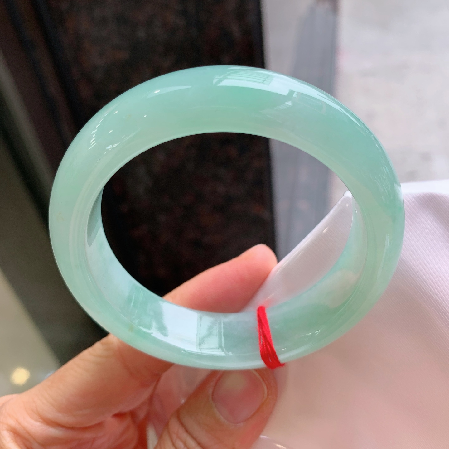 正圈冰晴绿 无裂, 细腻