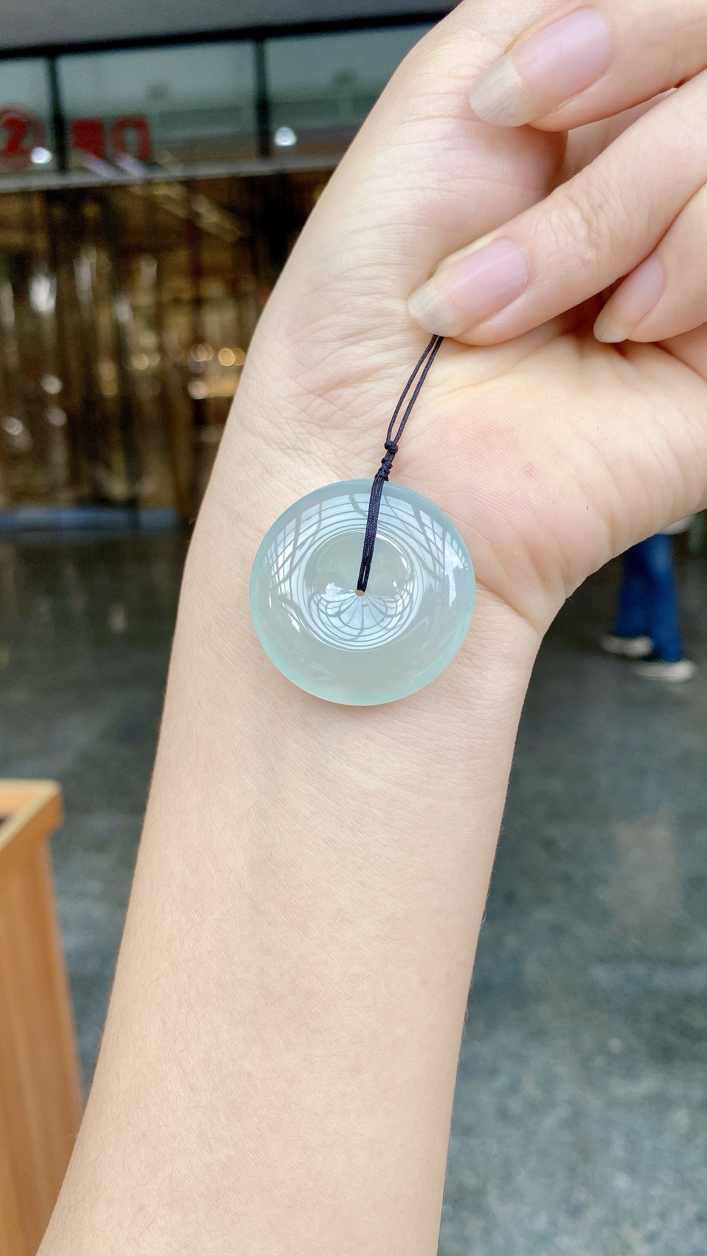 自然光·冰底晴平安扣挂件 整：30*6mm