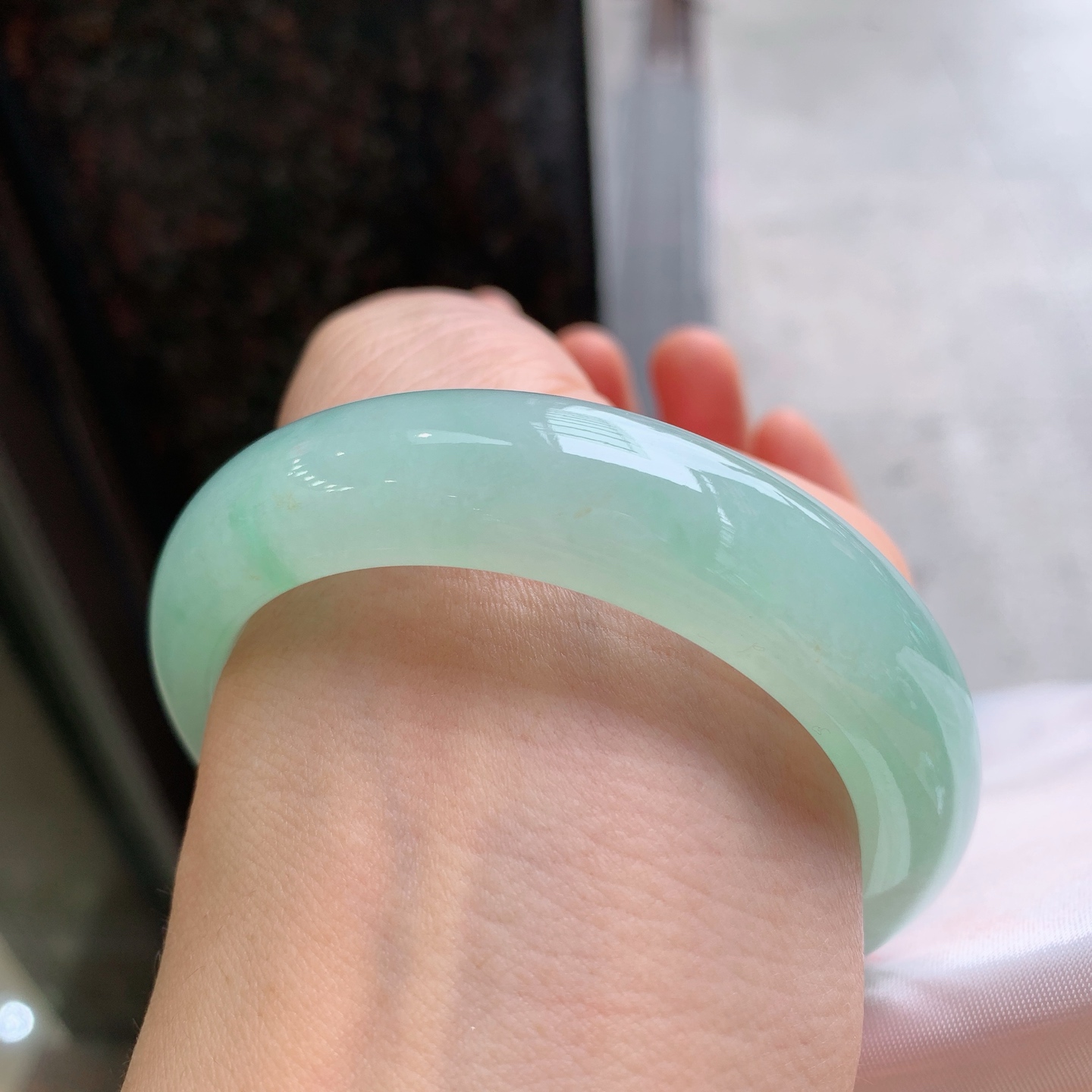正圈冰晴绿 无裂, 细腻