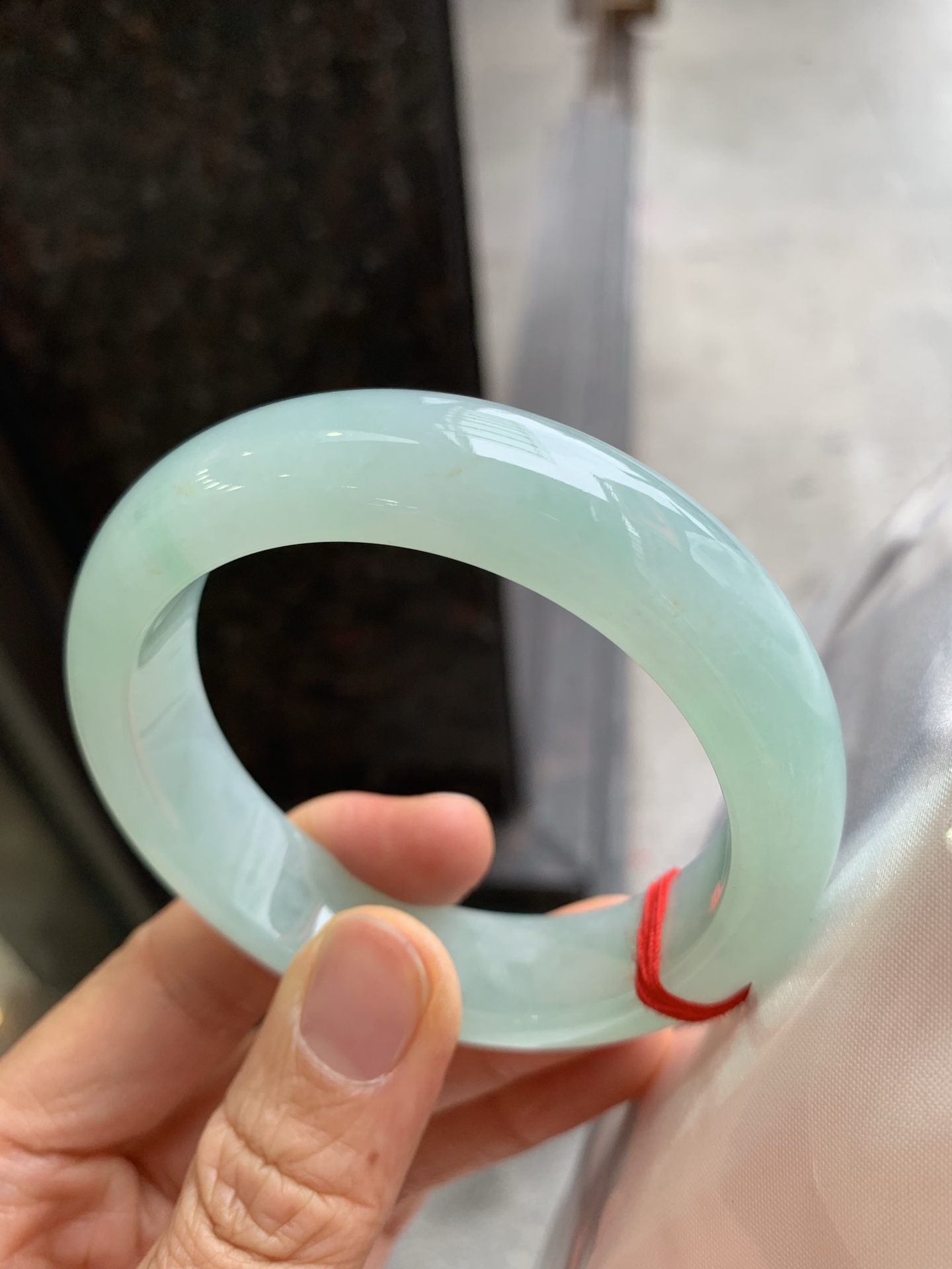 正圈冰晴绿 无裂, 细腻