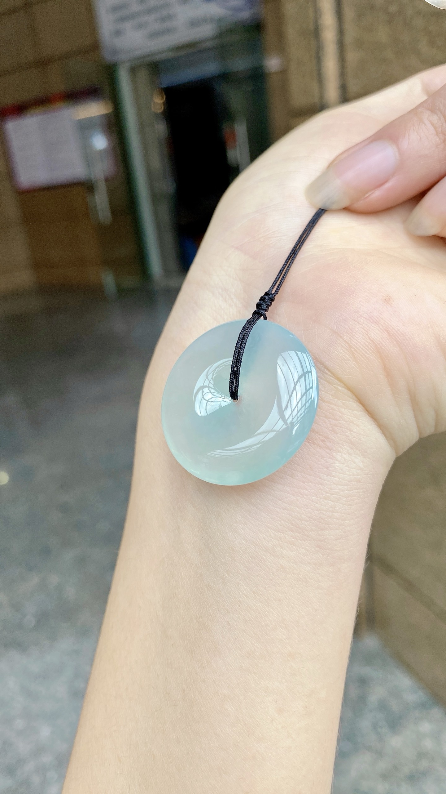 自然光 · 冰晴底平安扣挂件整：29.9*6mm