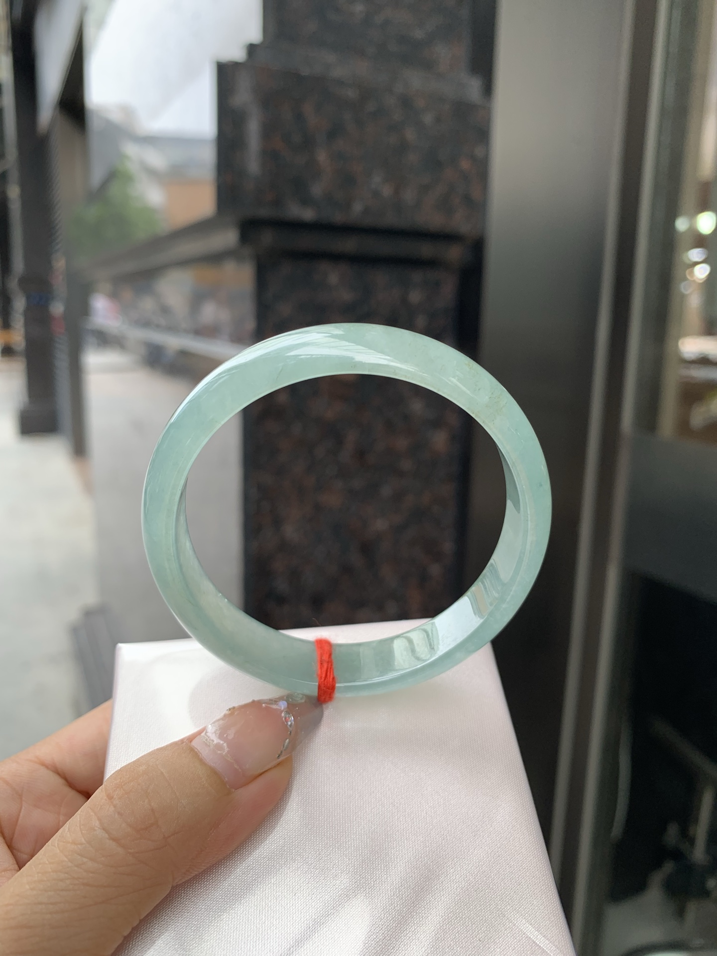 冰油青正圈 57.7-5.8-12.6 0517-2A113 打灯棉线，底妆冰润，青黛色晕染如江南烟雨
