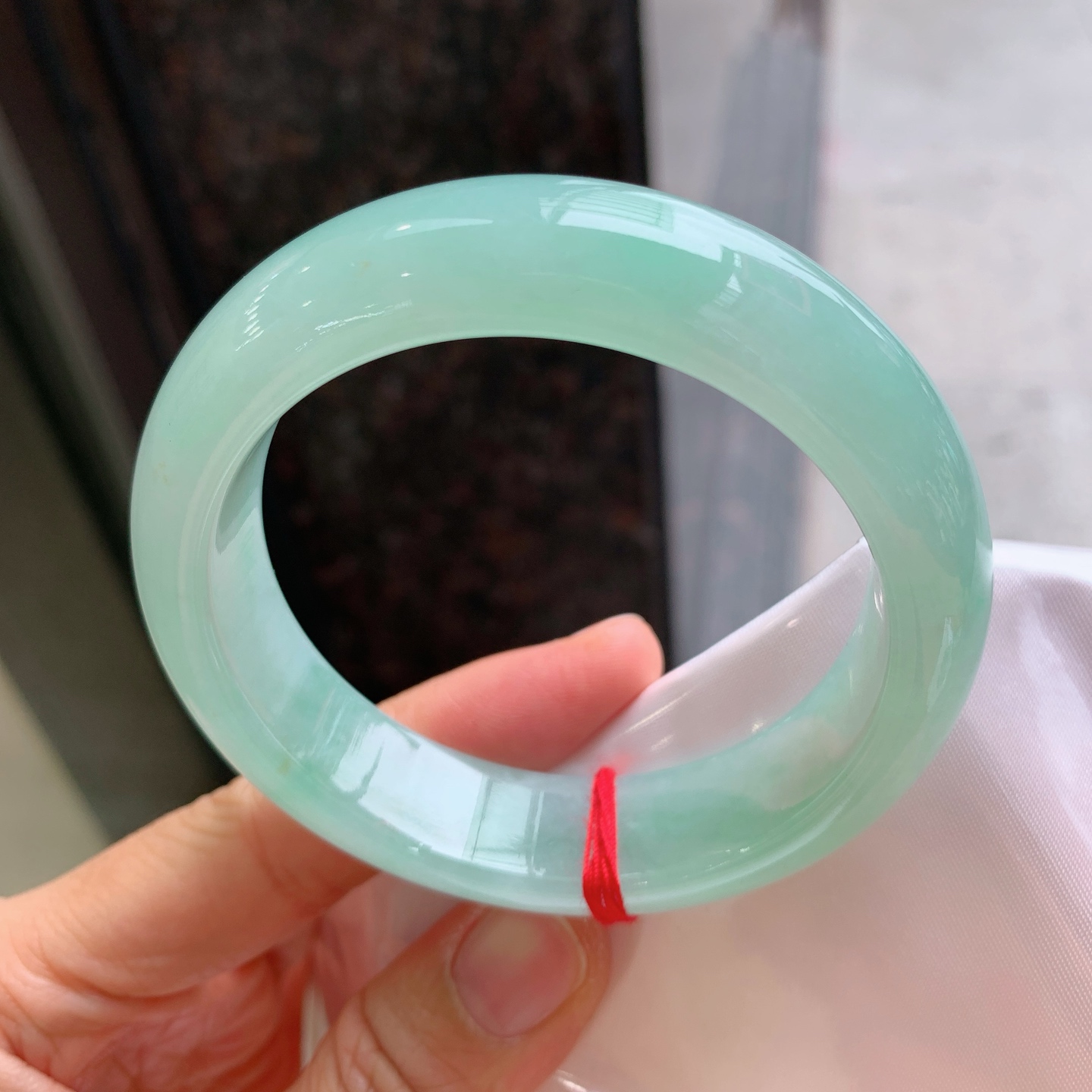 正圈冰晴绿 无裂, 细腻