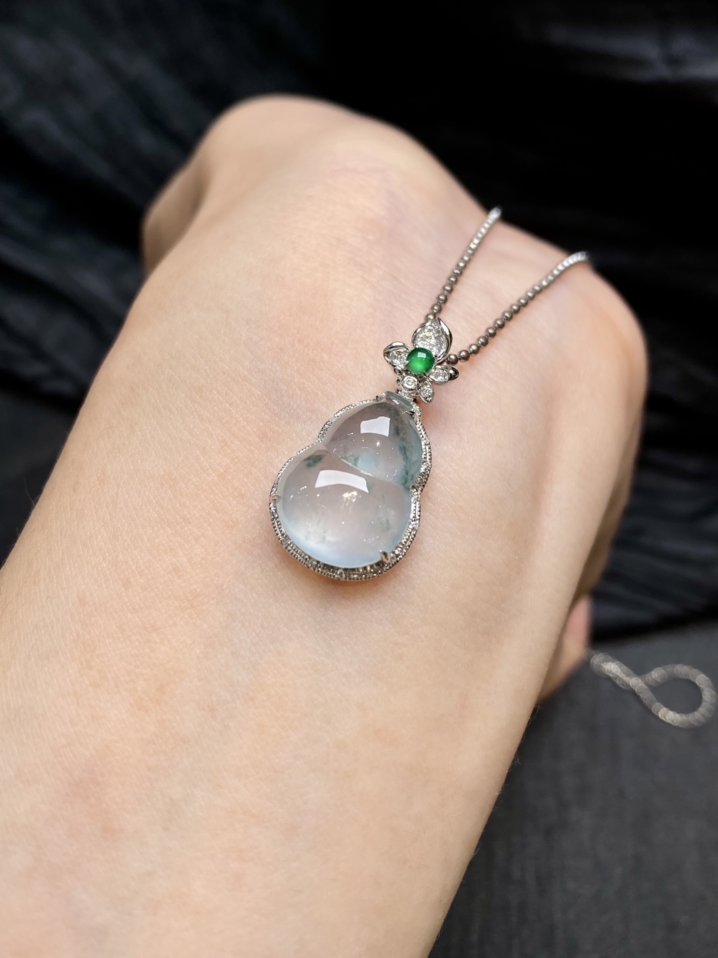 高冰飘花葫芦吊坠·金 整·25.4-13.8-7.9mm 裸·16.1-12.1-4.2mm