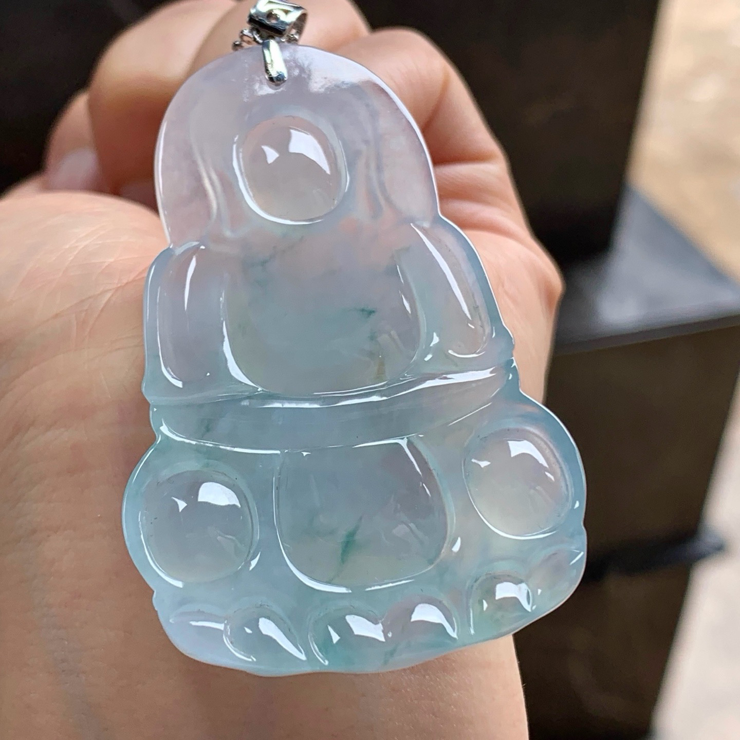 金扣蓝花观音^_^冰透