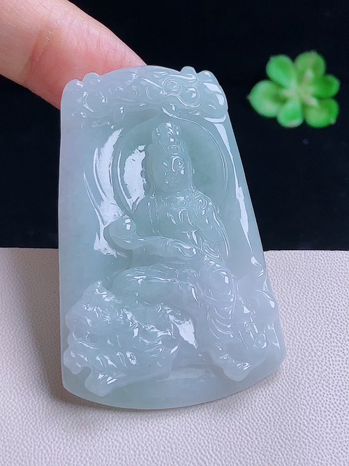 文殊菩萨，无裂，尺寸54×33.7/4.8/编号9amh 16
