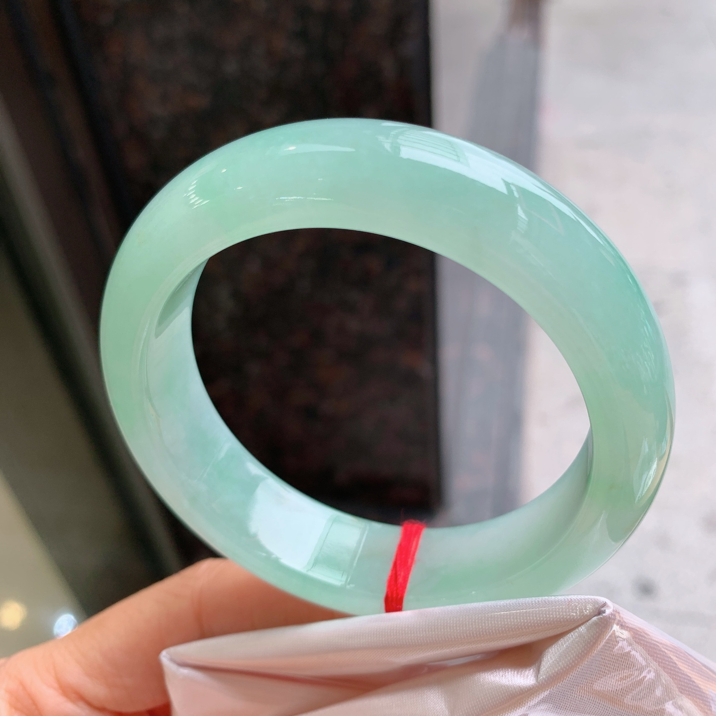 正圈冰晴绿 无裂, 细腻