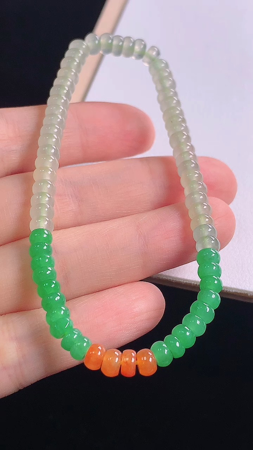 三彩手链，，尺寸:4.9-2.8mm 13