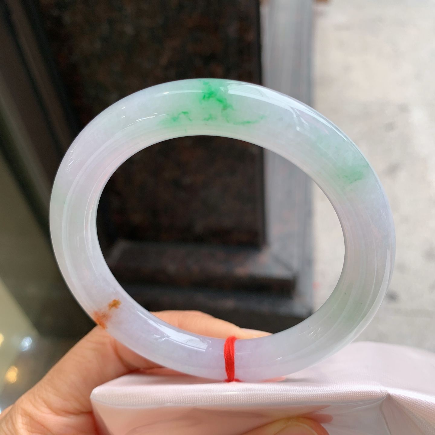 圆条双彩 无裂 尺寸：57.8/10.3 特色料子