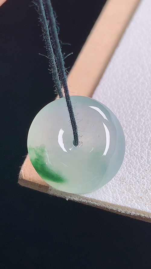 冰飘花平安扣，无裂，尺寸:14.4-5.3mm