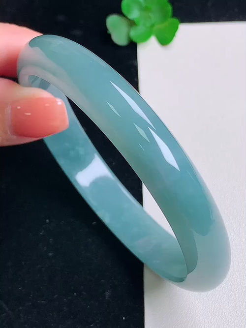  蓝水手镯，无裂，尺寸60.4/11/6.7 №;y18lin2   15