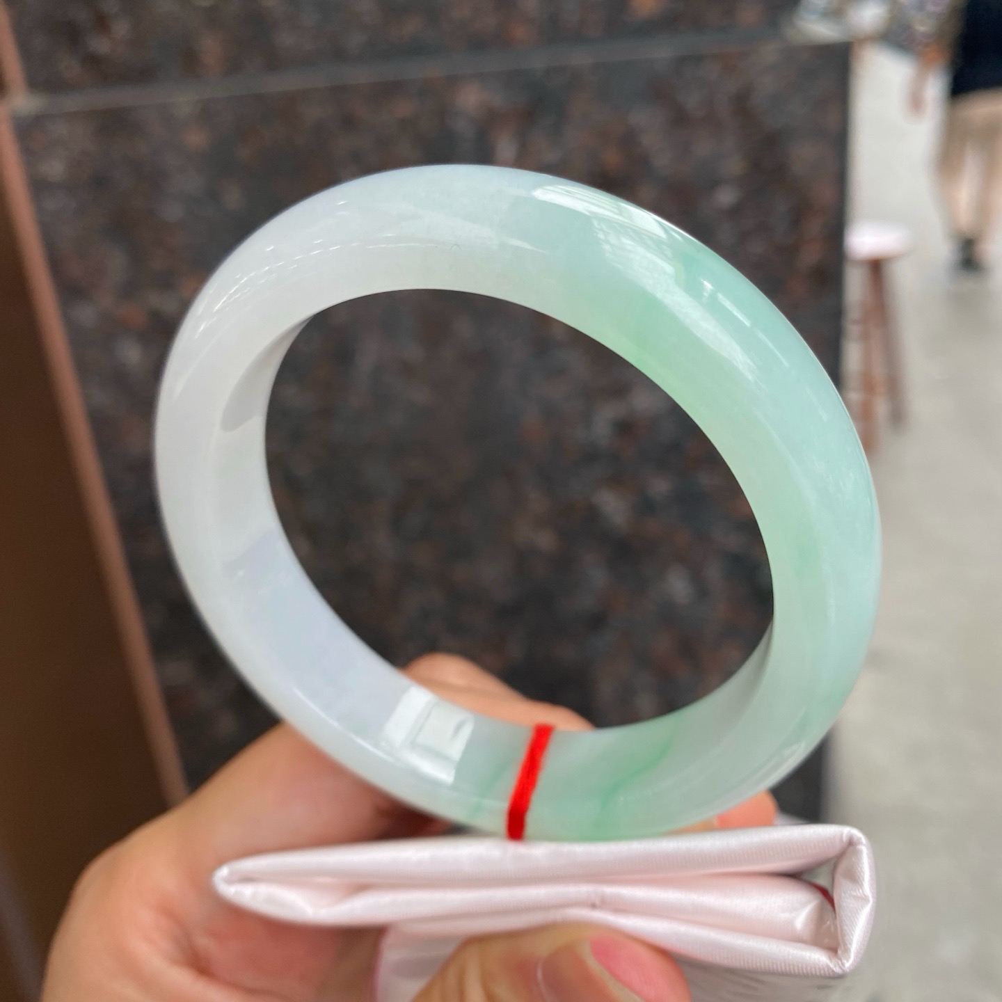 圈口60.5-13.1-9.4     【冰飘绿大圈口正圈手镯】圈口60  61 可戴