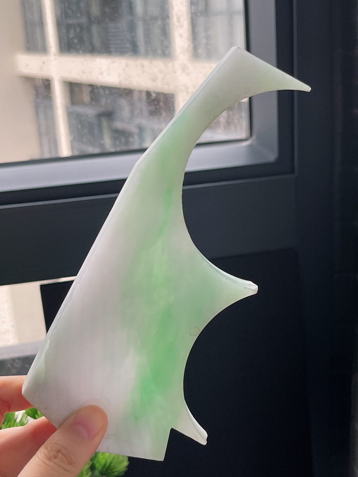 翡翠飘绿花边角