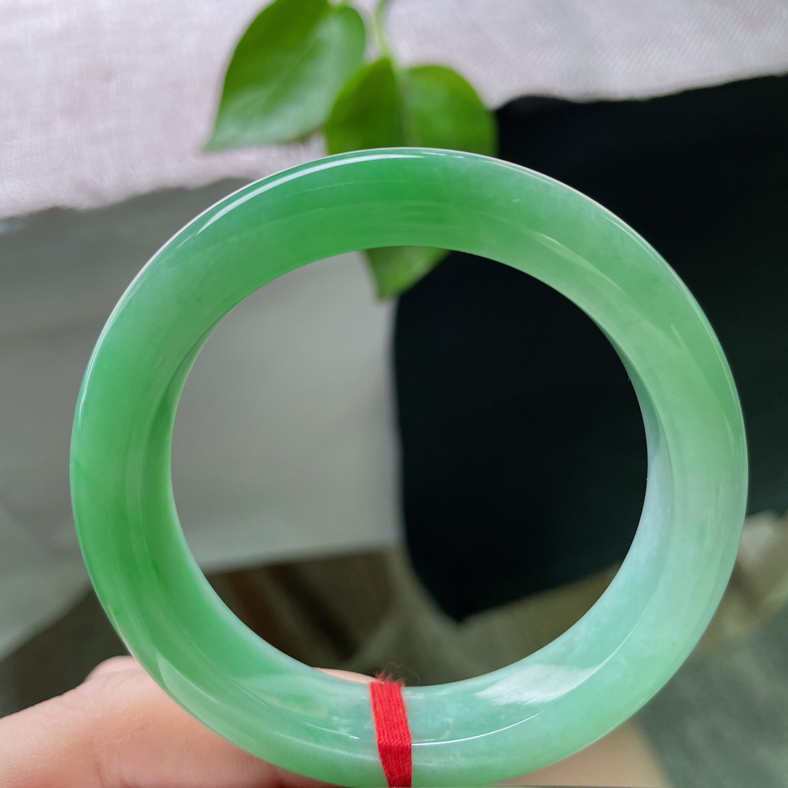 54.2/11.8/9.4绿底正圈，水润细腻，婉间一抹绿，沉静而有力量，贵气，有点沙眼，ss50920a..