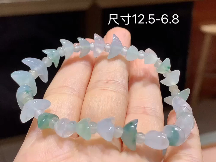 ️冰飘花手串，，尺寸12.5-6.8