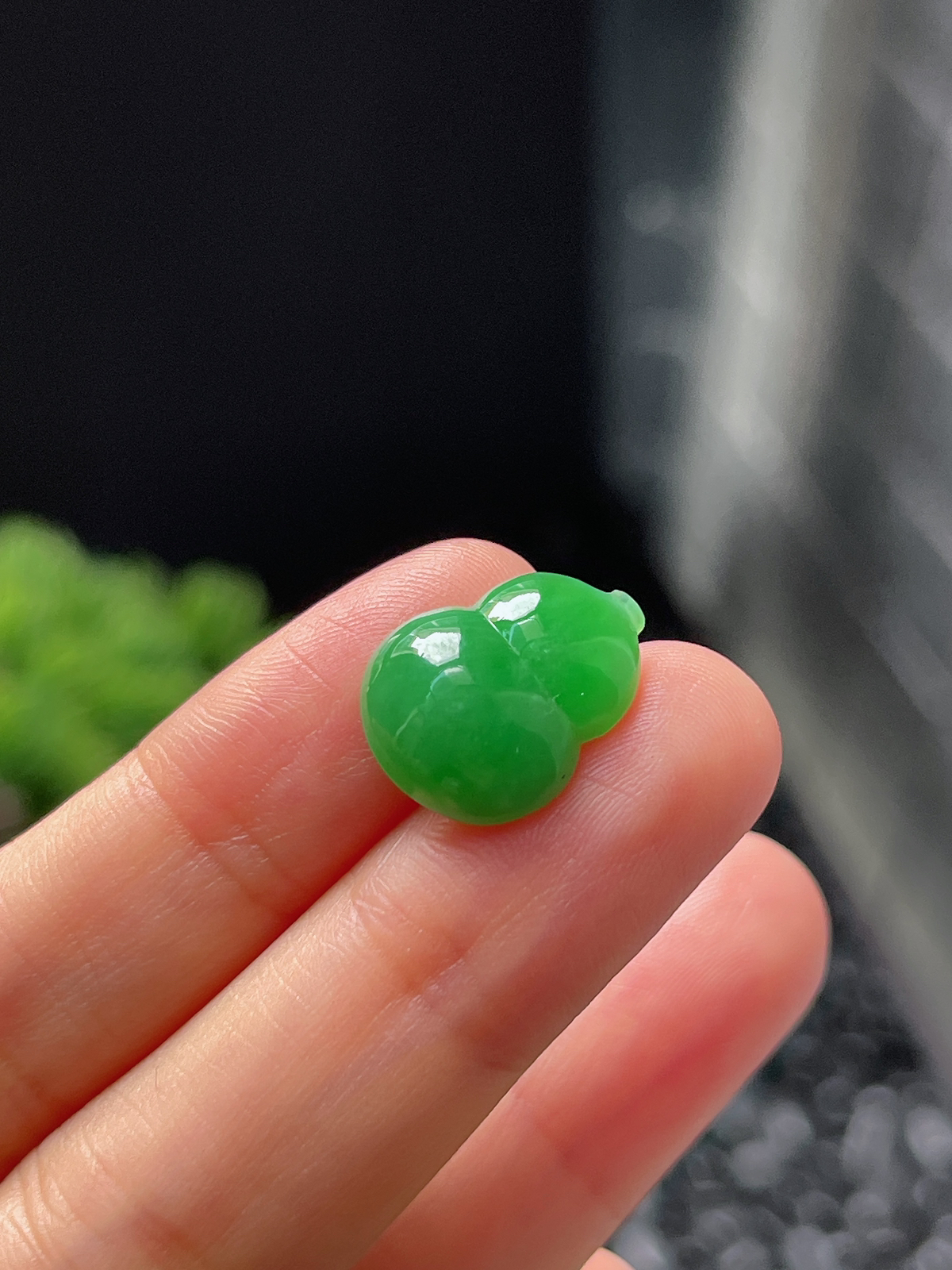 翡翠糯化种绿色葫芦
