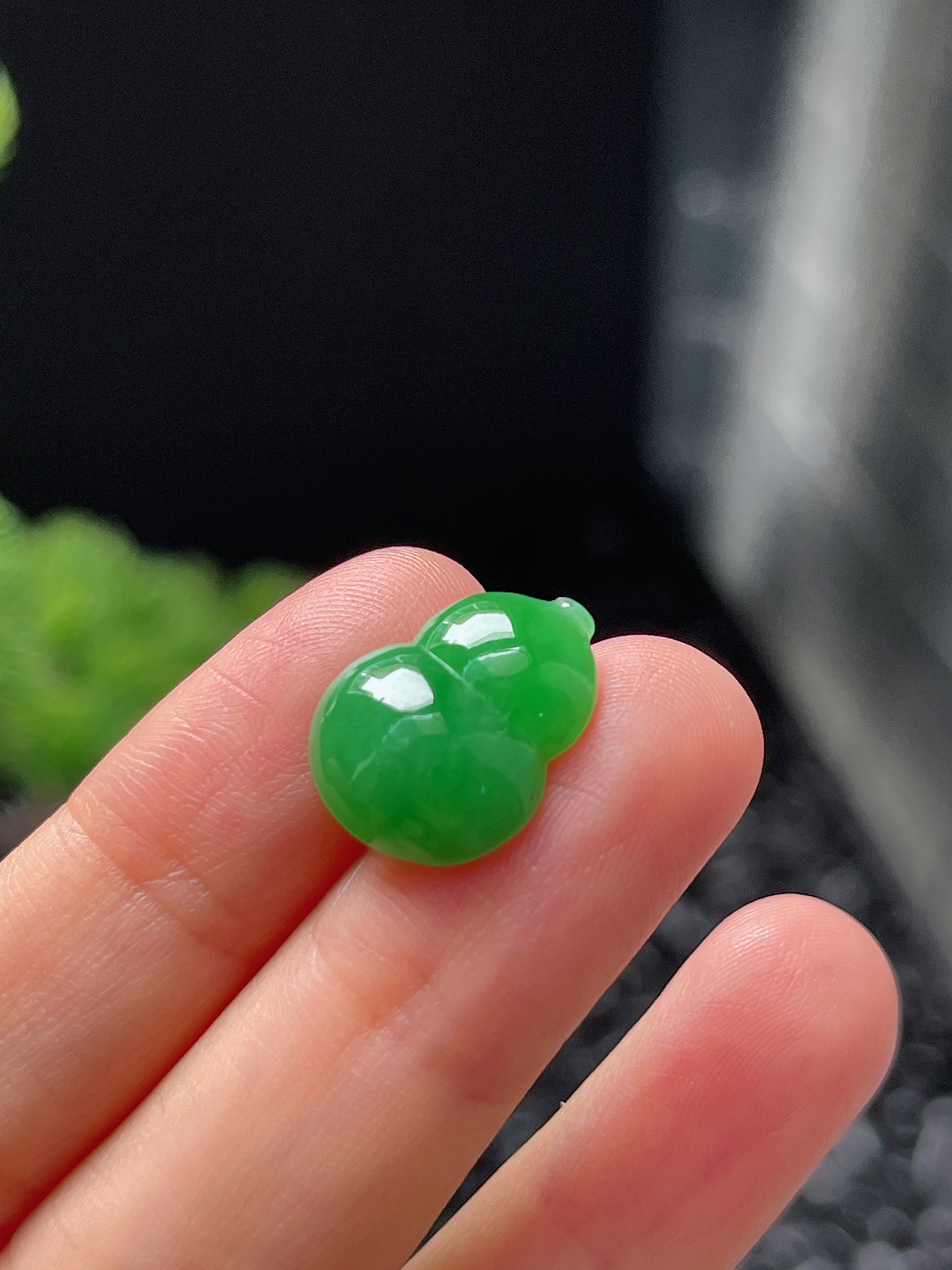 翡翠糯化种绿色葫芦