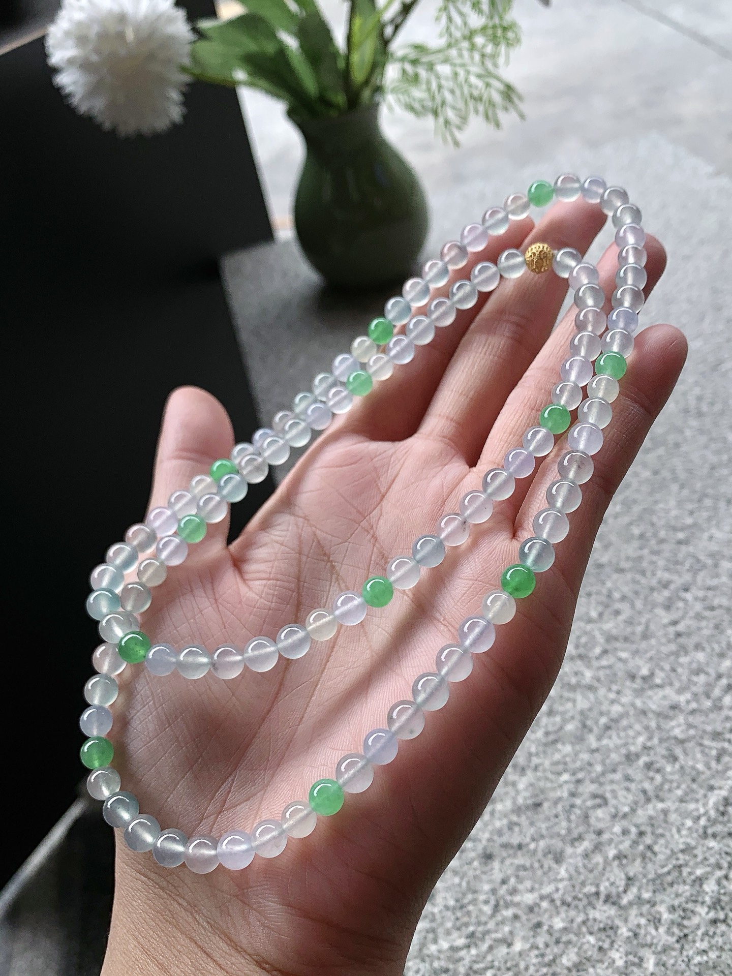 ️ 珠链🫧玉质细腻，润丽亮泽 尺寸6/5.5 共10颗