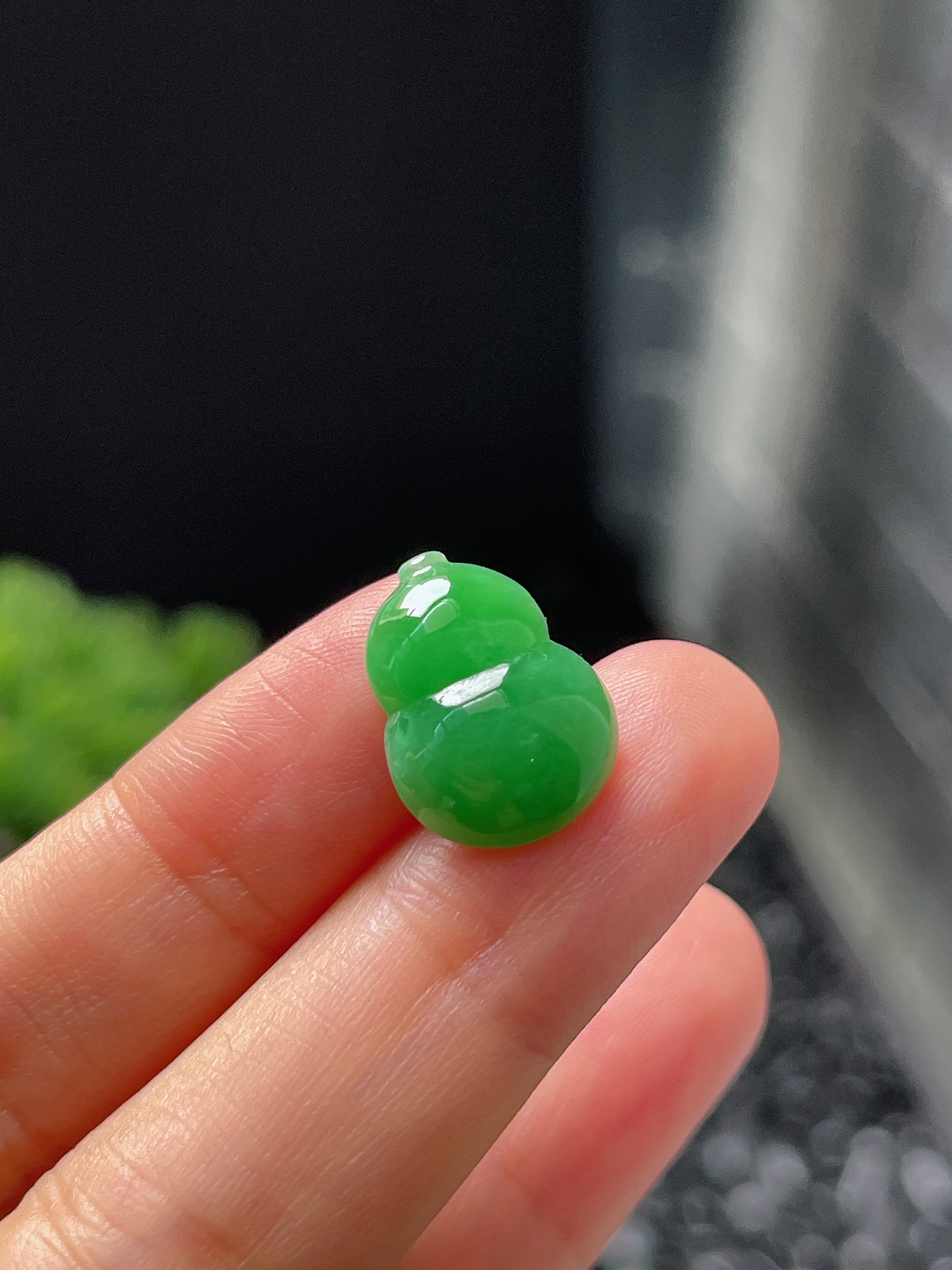 翡翠糯化种绿色葫芦