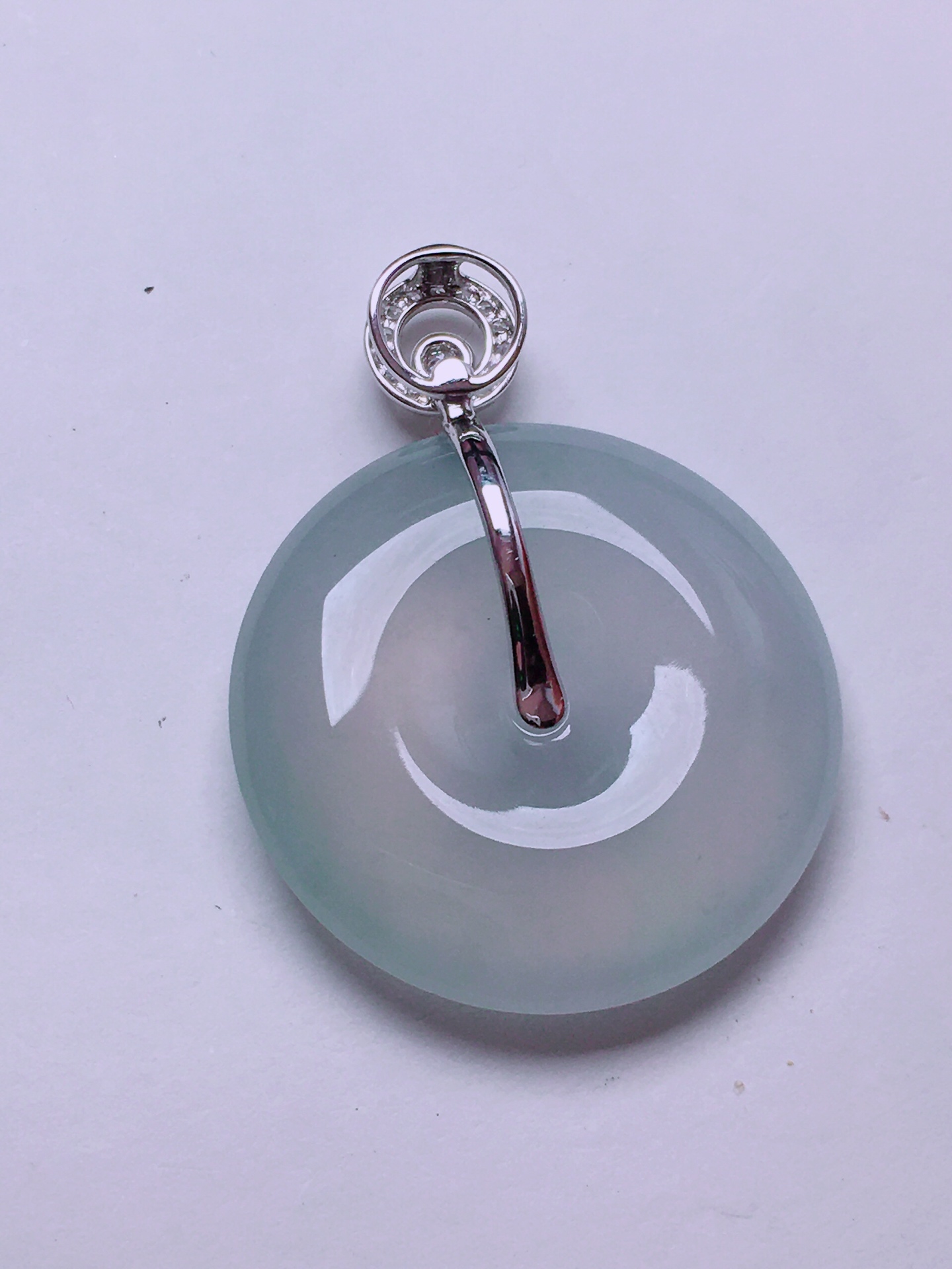 ️高冰平安扣吊坠，晶莹剔透，新颖时尚，无裂，35.7