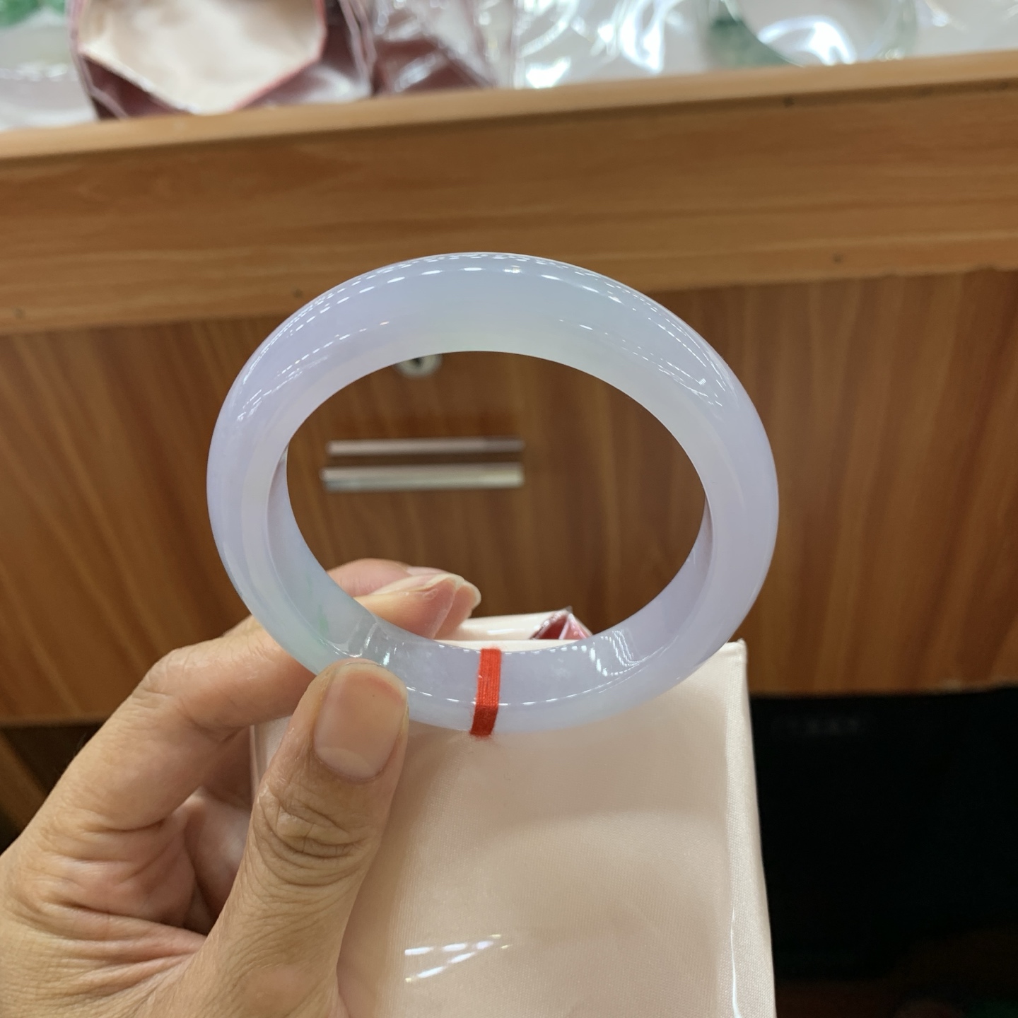 051910JJ 冰春彩正圈翡翠手镯 58.5-12.8-9.4