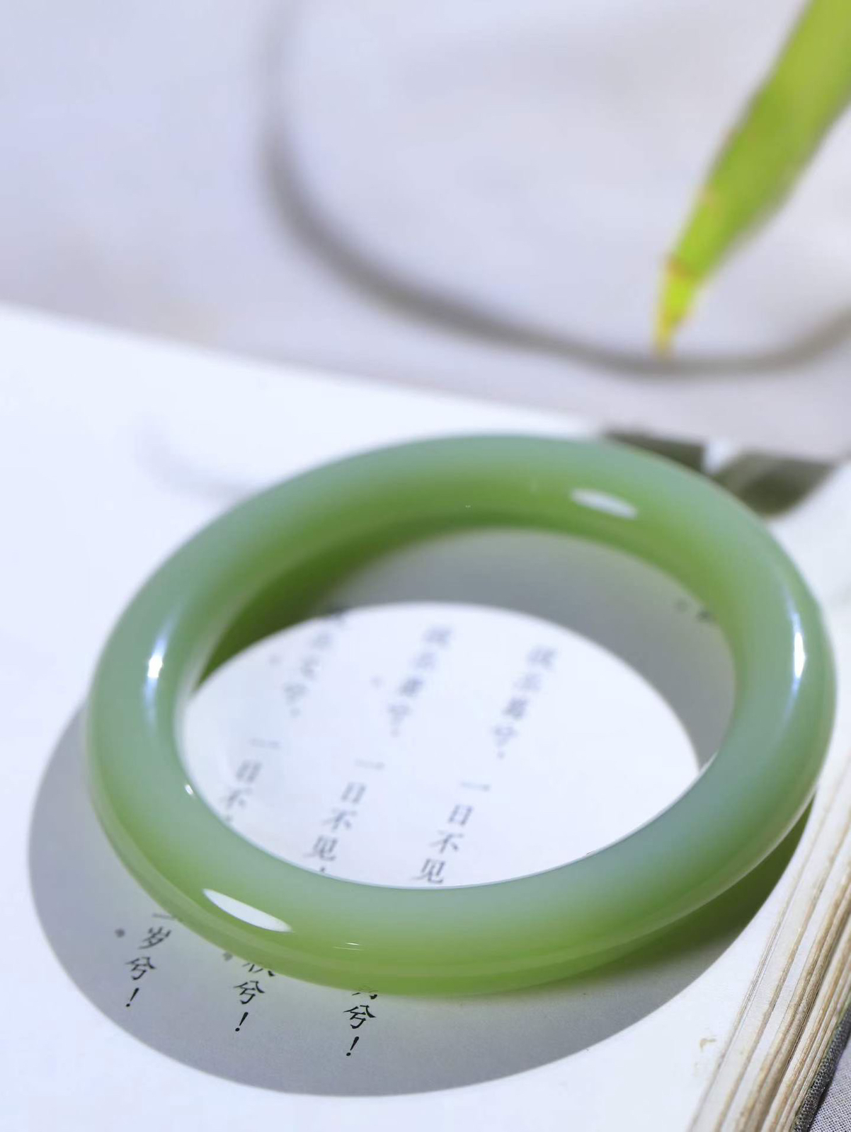 【玉佳人·手镯】

收藏级臻品️和田玉碧玉圆条手镯 ，玉质细腻油润，做工细致精美，端庄素雅，亭亭玉立，芊芊素手。芊芊素手，怎能忘镯？秀美圆条，更显婀娜。内径58.5mm 尺寸11.2-11.2mm重64.7克66501960A