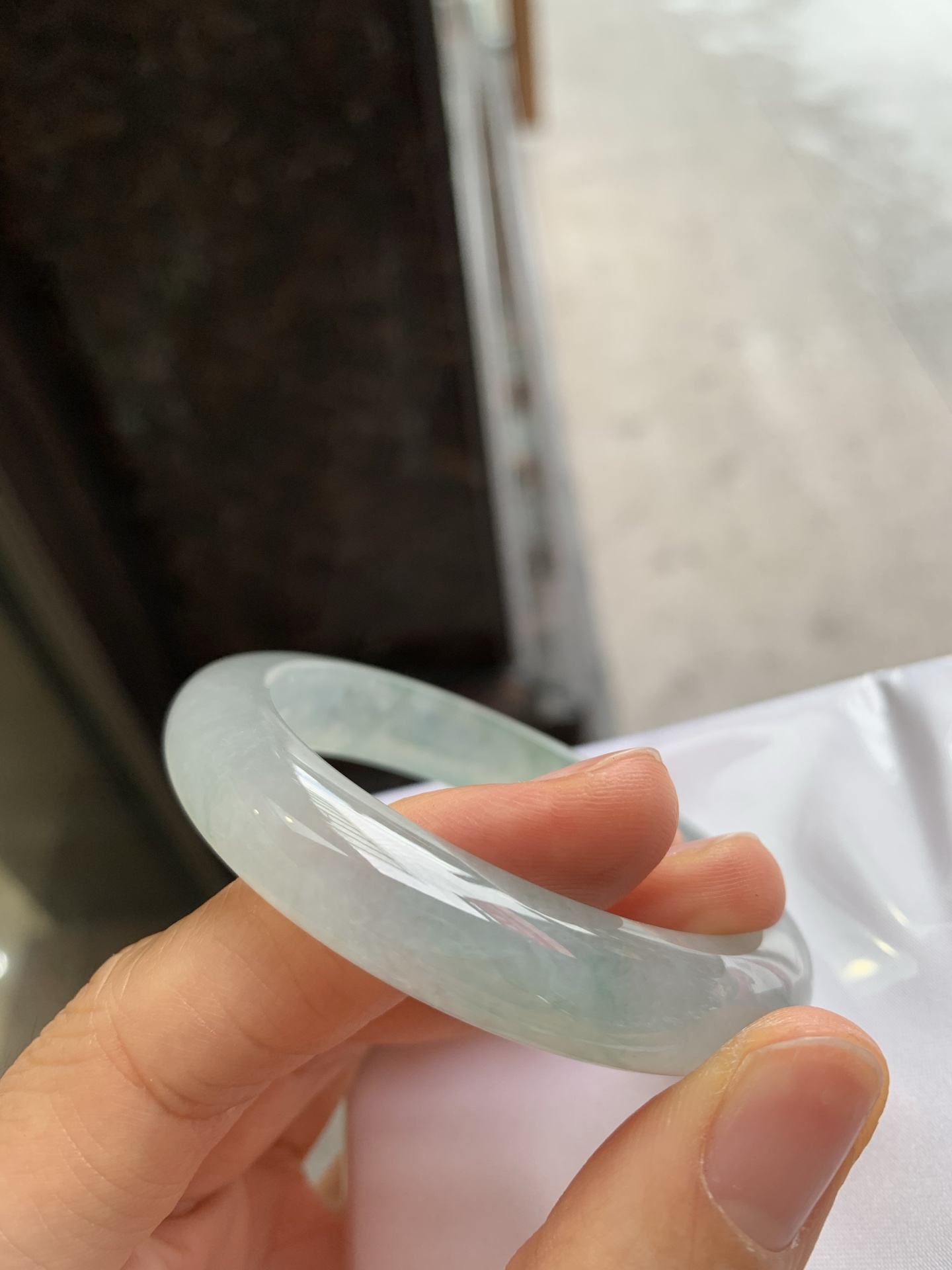 正圈冰飘花 微细纹 尺寸：51.5/10.8/8.2 冰润