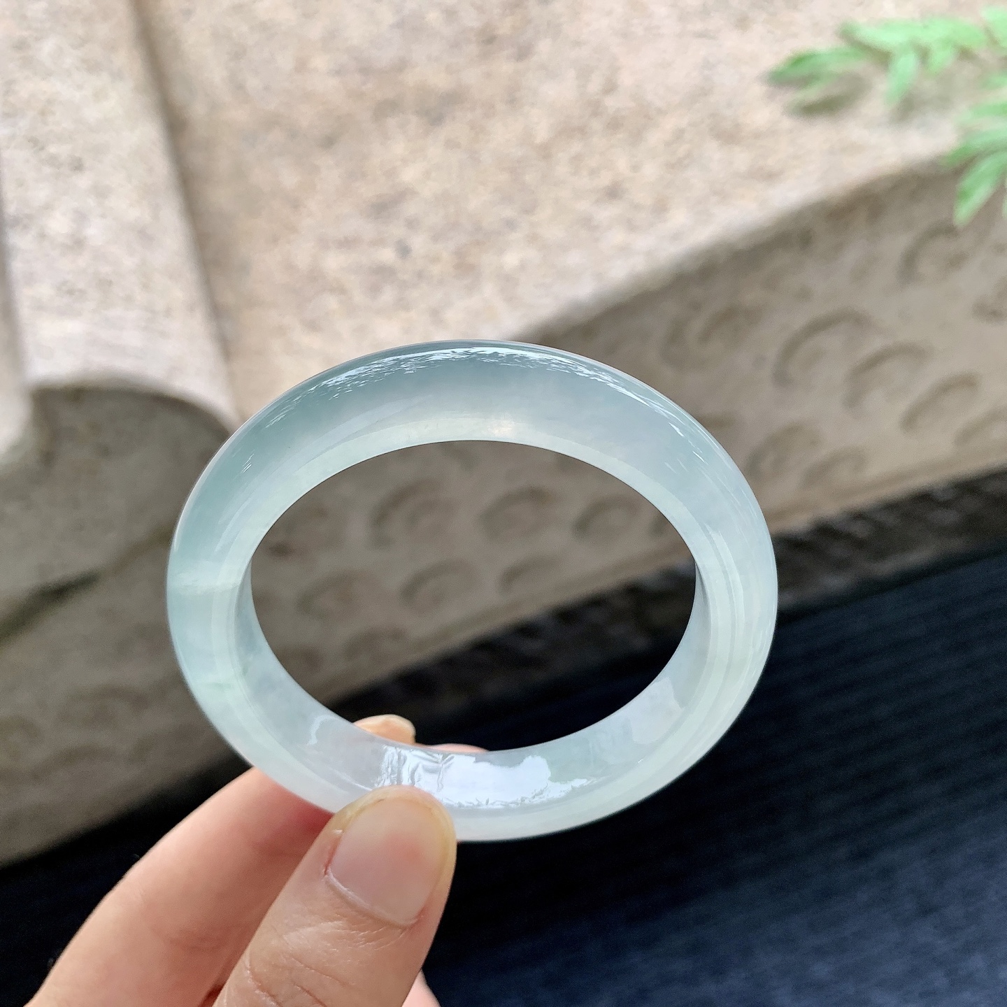 正圈50 51，圈口51/10.9/8.2，编码B2080515，描述冰晴底，清透，水润，种老，细腻，打灯有棉线