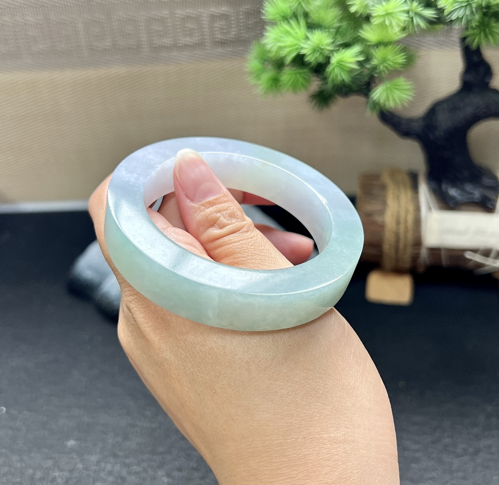 半山水镯胚，⭕️72-54-13-9.5，可做54-56正圈
