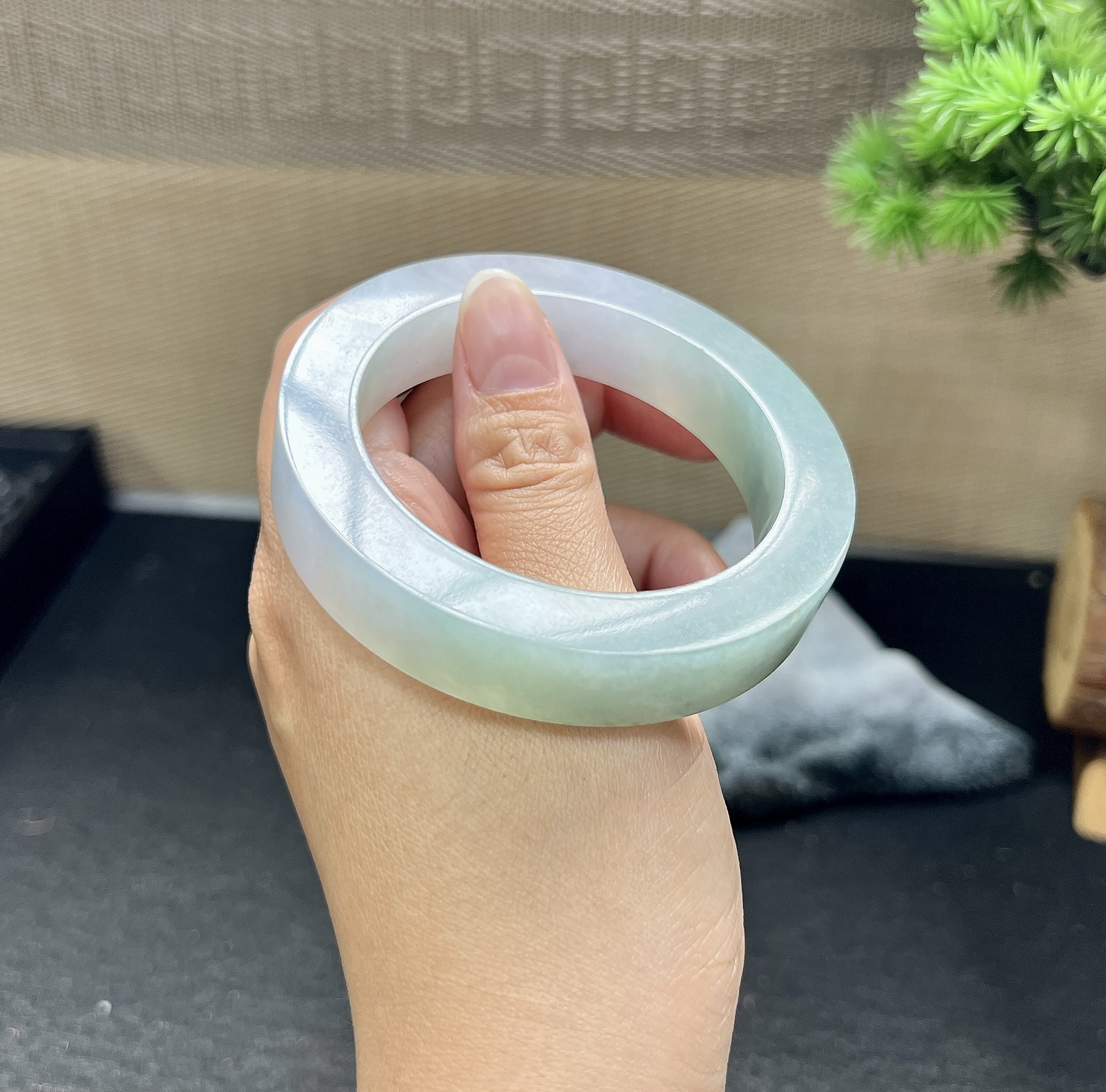 半山水镯胚，⭕️72-54-13-9.5，可做54-56正圈