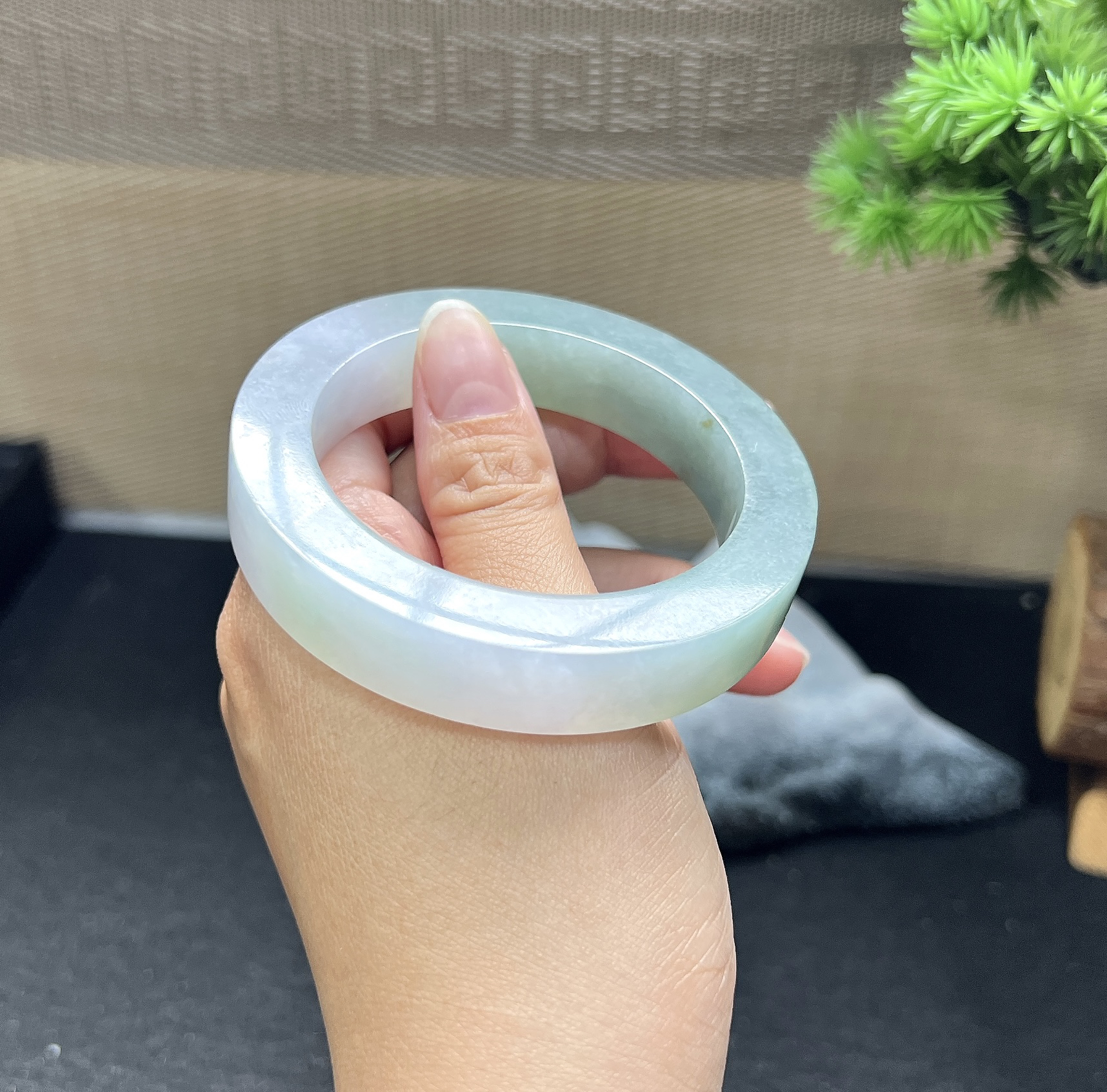 半山水镯胚，⭕️72-54-13-9.5，可做54-56正圈