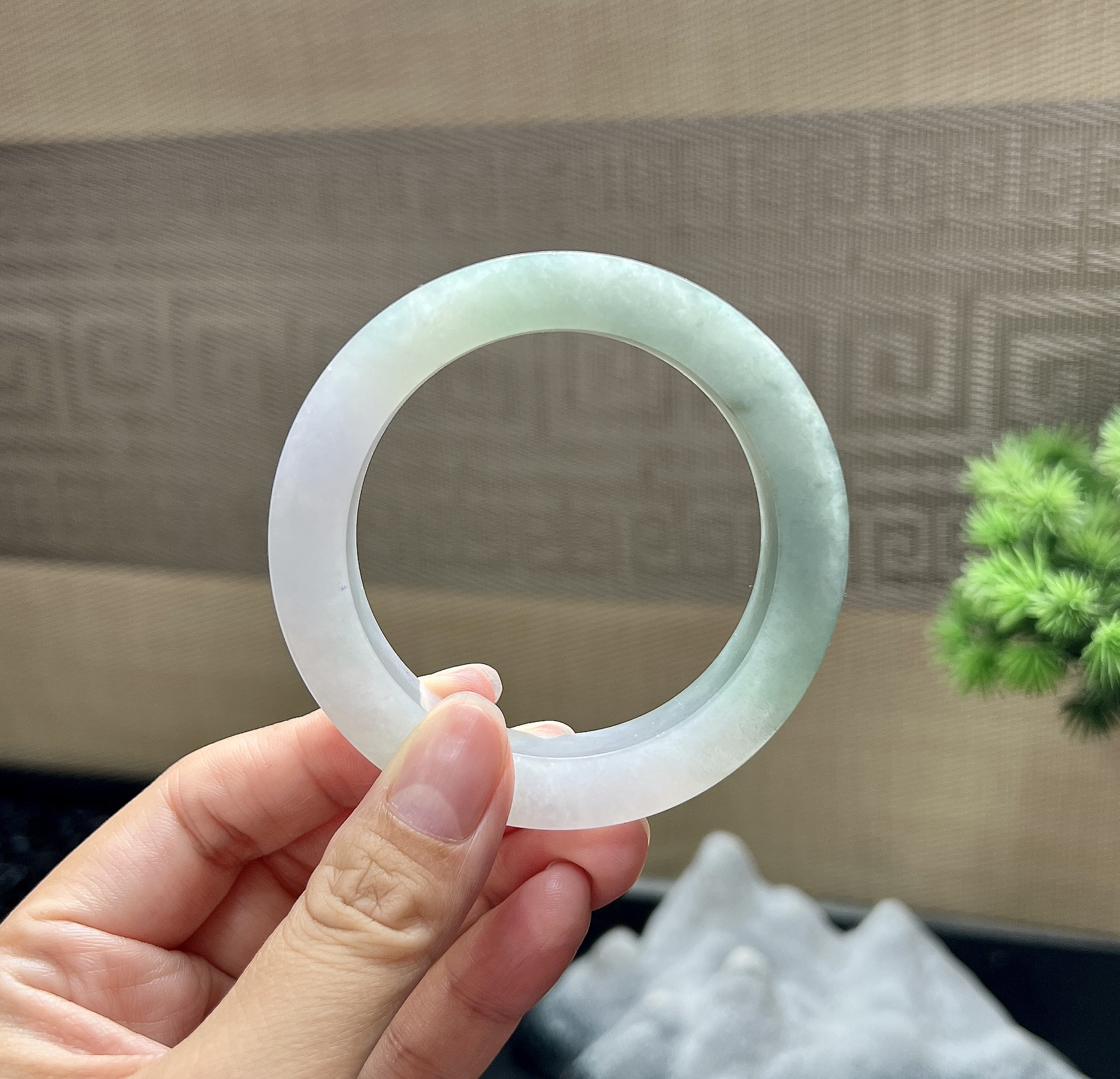 半山水镯胚，⭕️72-54-13-9.5，可做54-56正圈