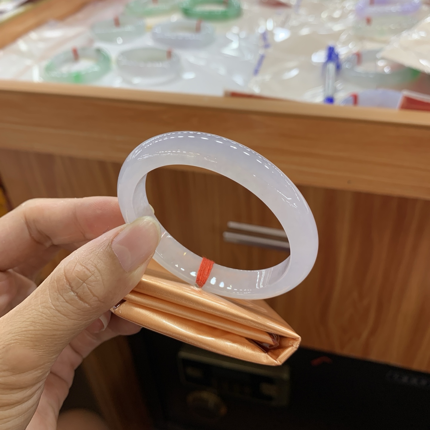 052019XYJM 冰紫贵妃翡翠手镯 52.1-47.7-10.4-7