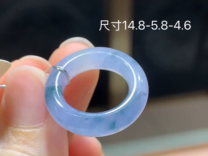 飘花戒圈 老坑冰透 种老水足 水润光泽 性比高 无裂 尺寸看图