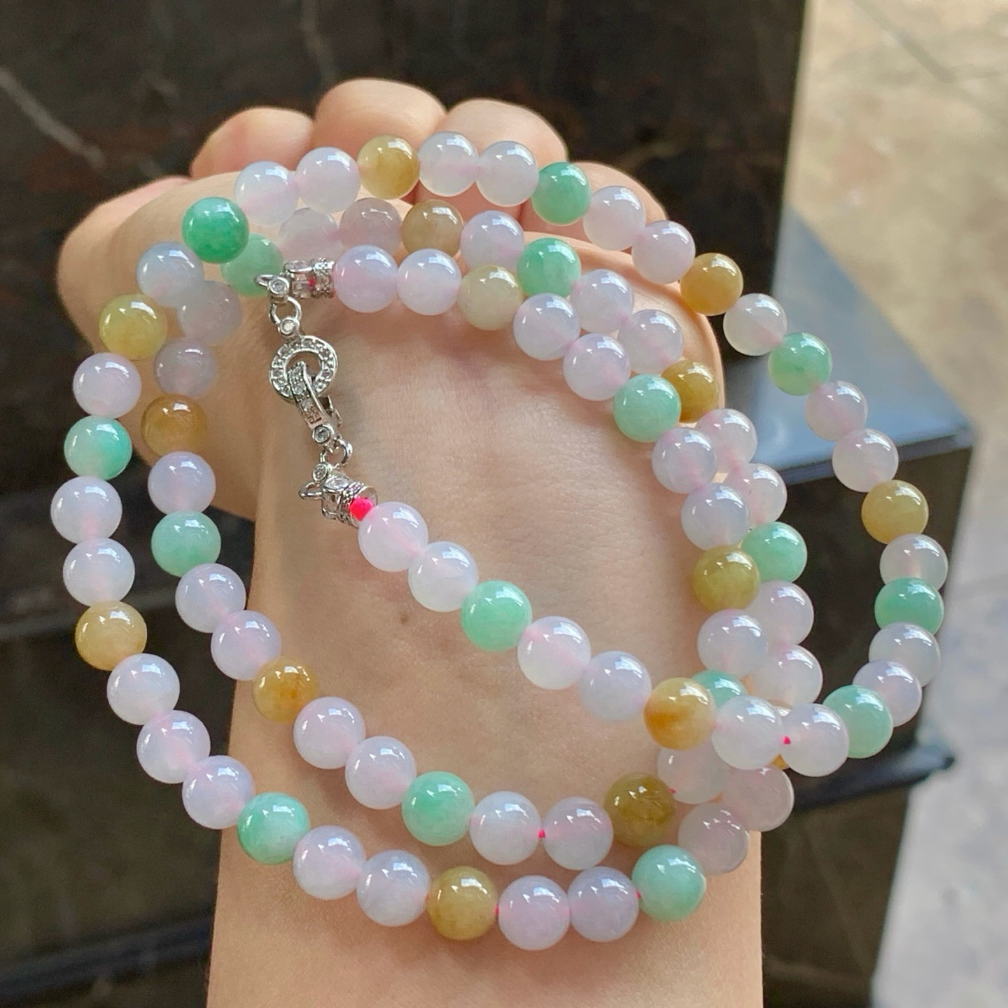 糯种珠链^_^玉质温润