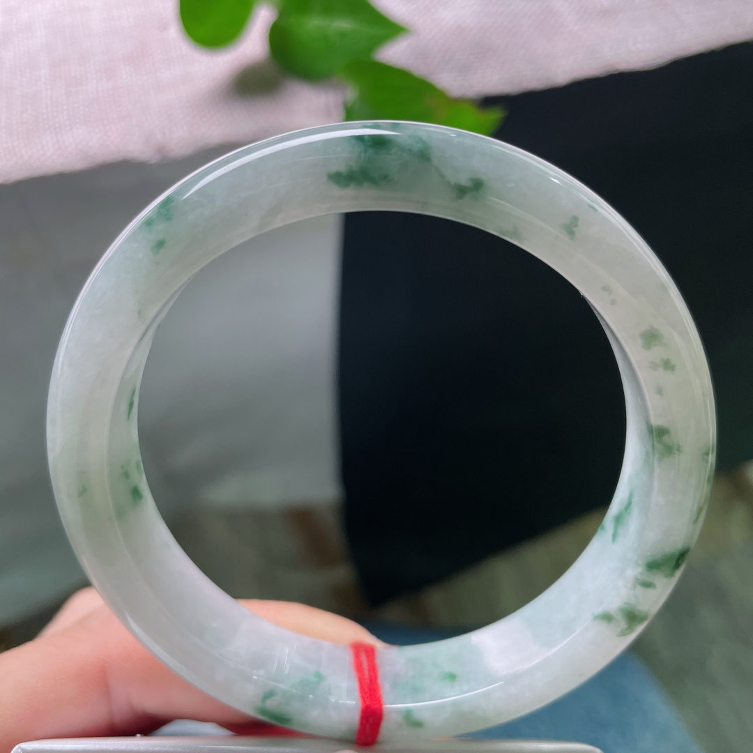 飘花正圈，水润，花色灵动飘逸，繁花似锦，大圈口，有纹，ss52208a