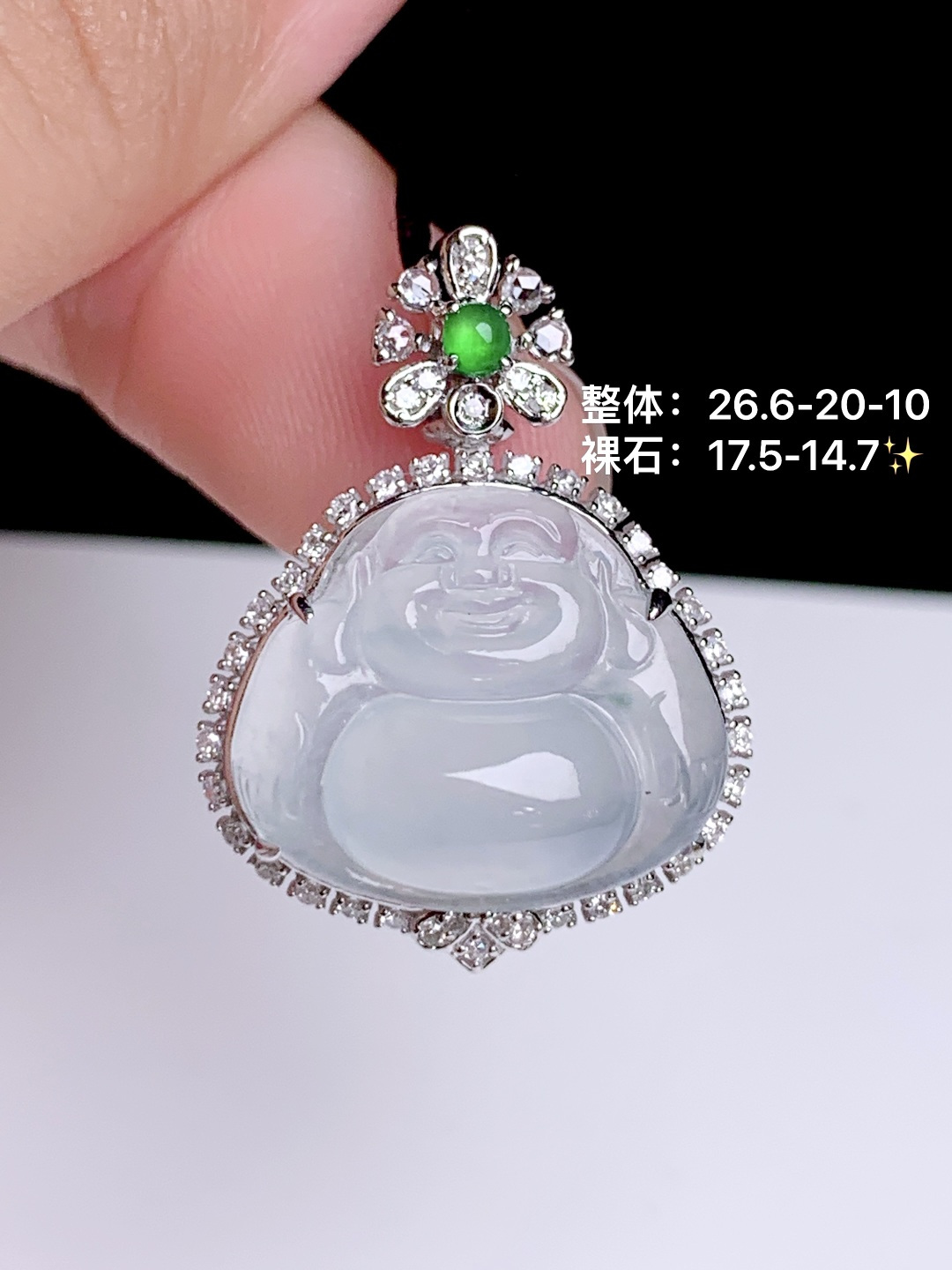 ️佛公，18k金钻镶嵌，26.6-20-10