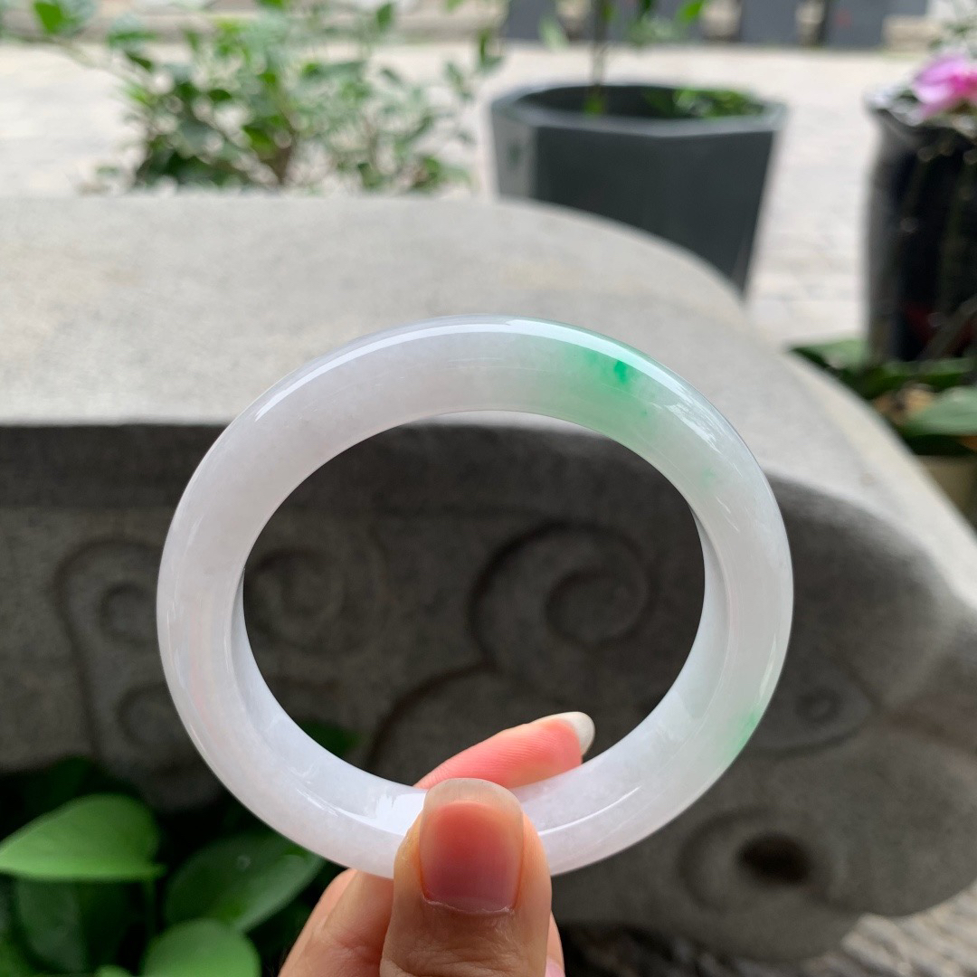 圈口 57.8-12.6-9.2【冰飘绿正圈手镯】正圈57 58可戴