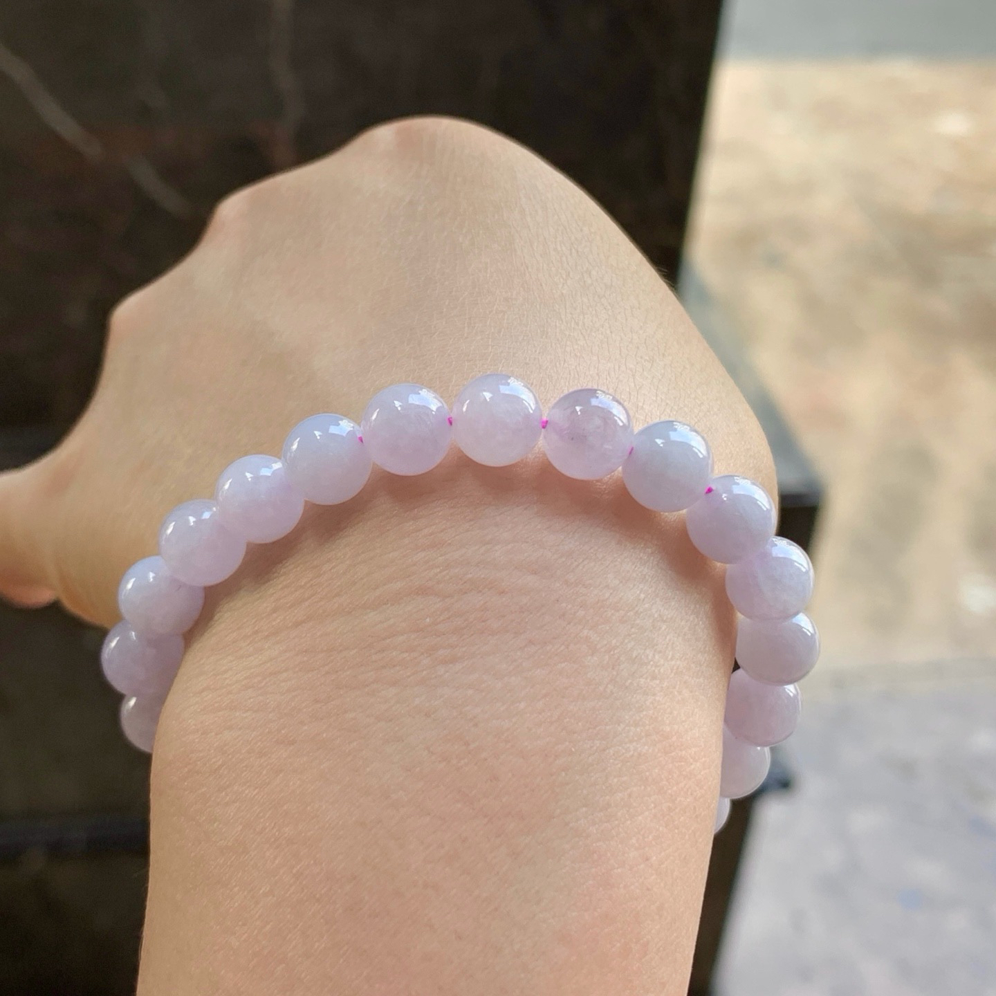 粉紫手串^_^清新细腻