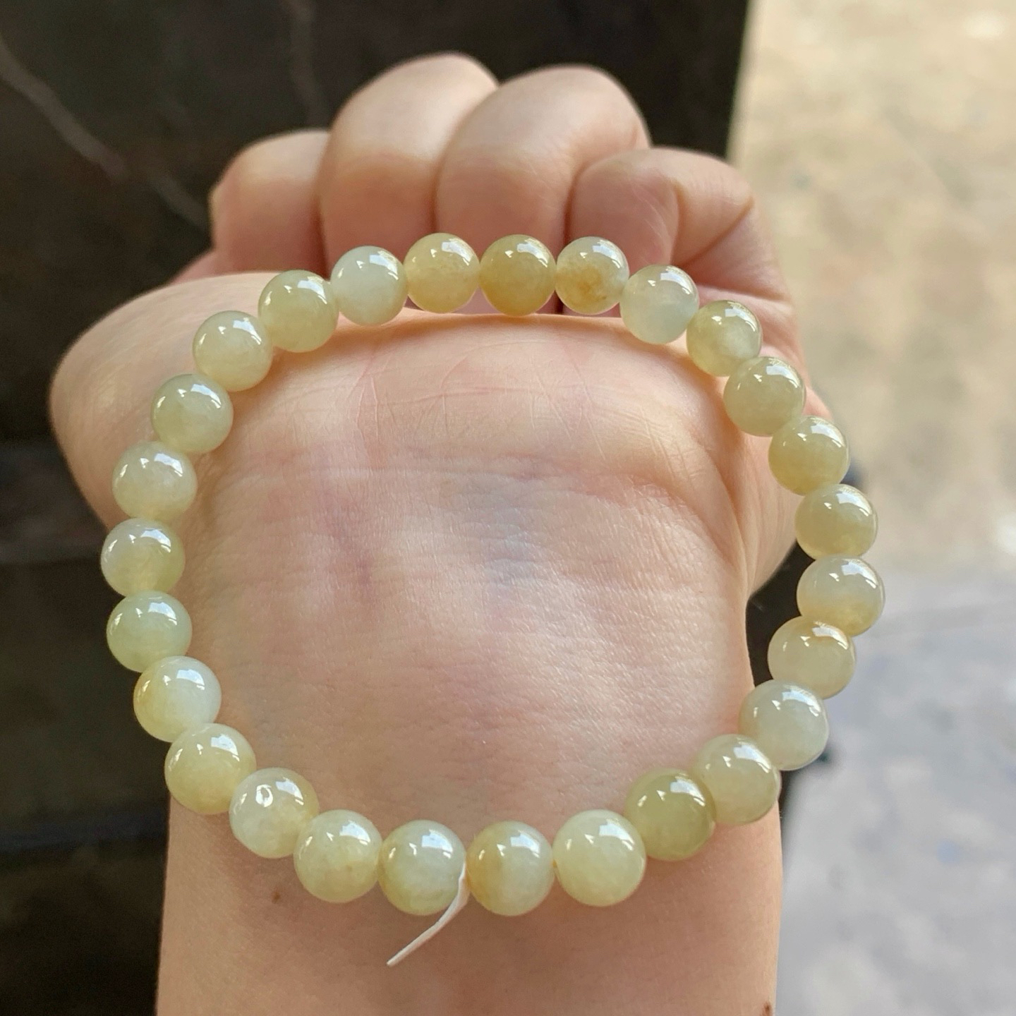 黄翡手串^_^清新 细腻