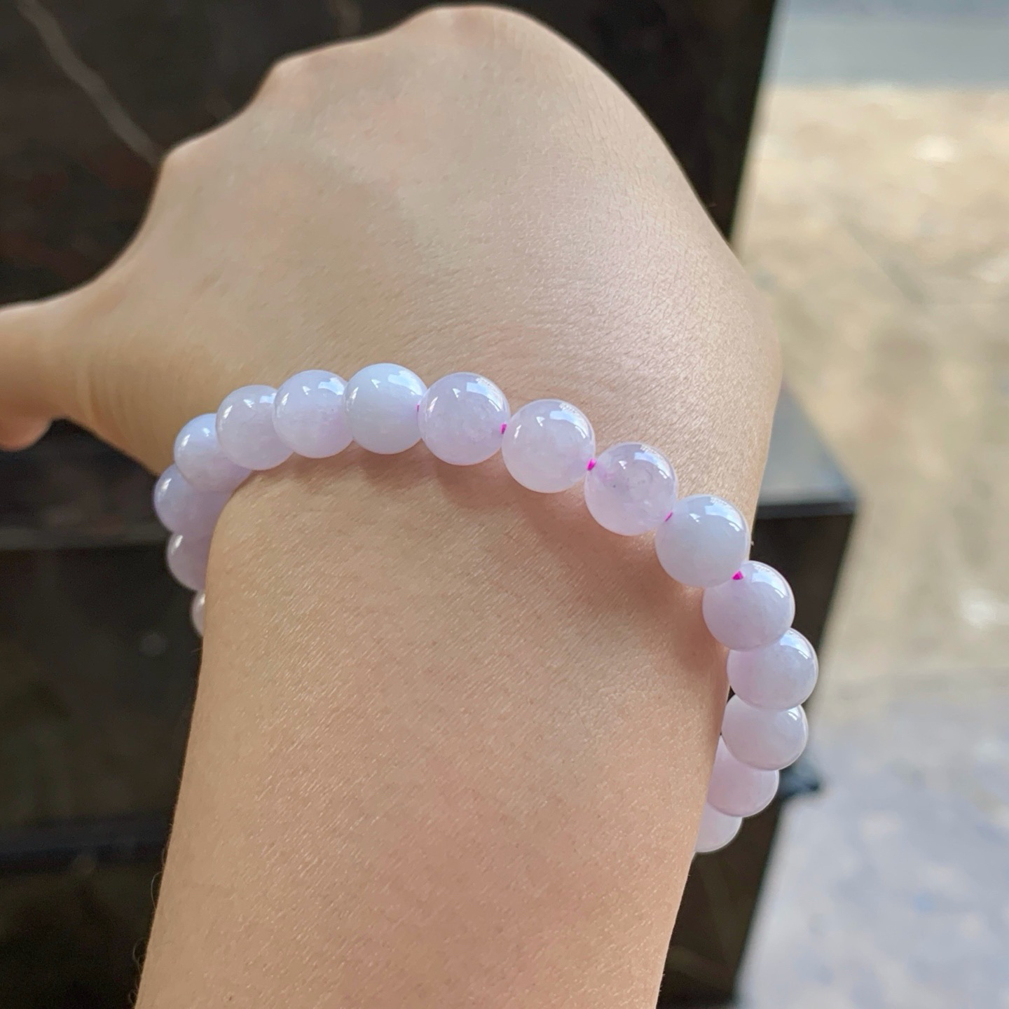 粉紫手串^_^清新细腻
