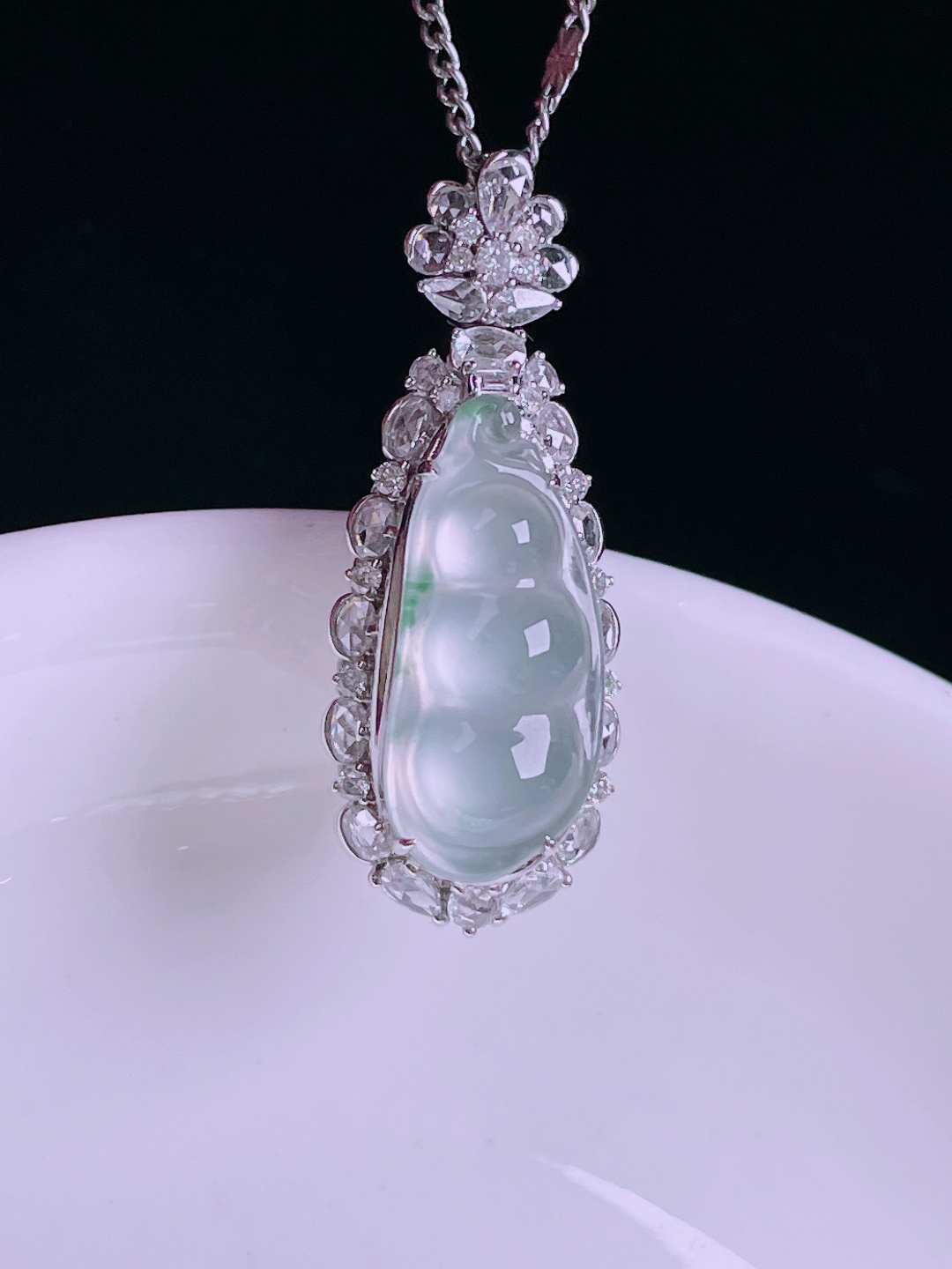 ️福豆，老种起光，细底通透，尺寸：31/12.2/11.7。18.6/8.5mm0523