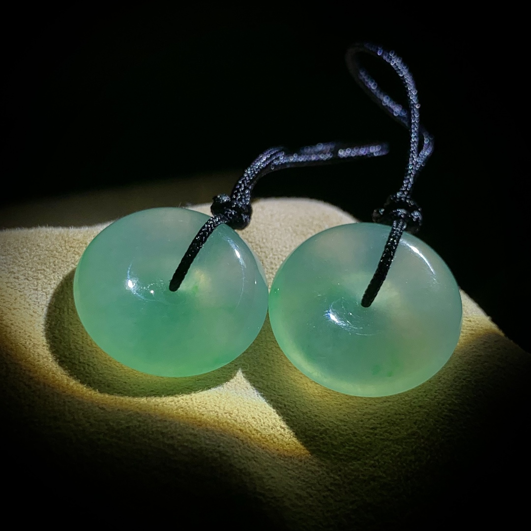 ️ 冰种平安扣子，19.8-6.2mm