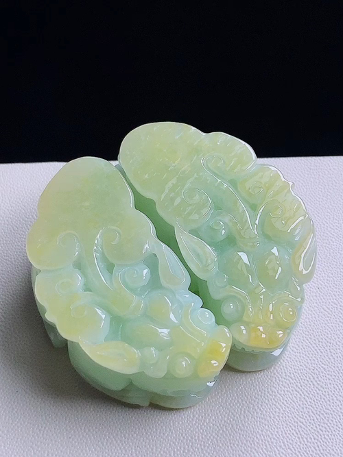 一对，貔貅，无裂，尺寸49/22.4/15.5/编号va  22